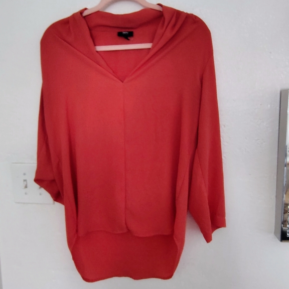 Massimo Supply Co. Vibrant Red Blouse MINIMALIST, CHIC, CLASSY SOPHISTICATED FUN - Picture 7 of 11